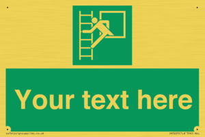 Custom Emergency Escape Ladder Sign